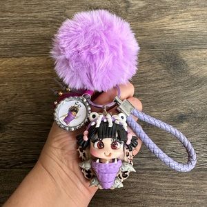 Handmade Monster porcelainToys Inspired Monster Inc. Monster bag charm cute gift